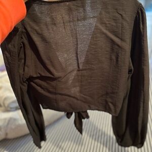 Elegant Black Sheer Women's Blouse